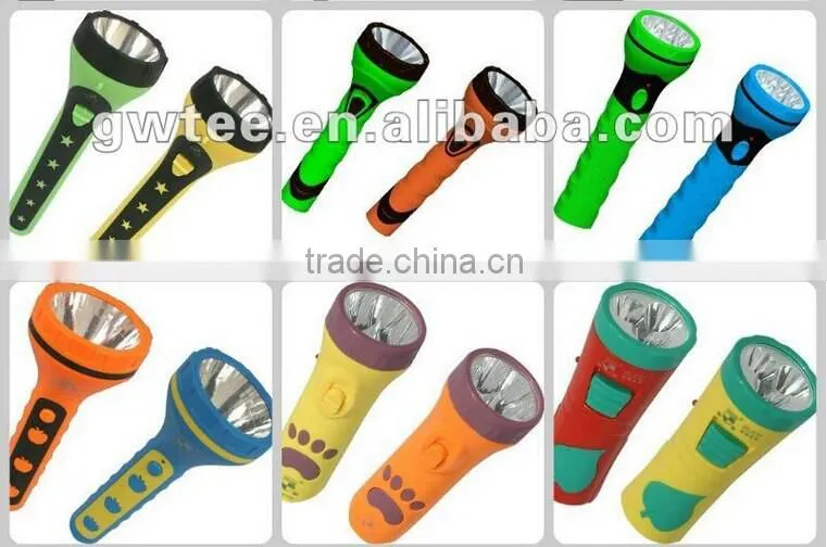 High capacity plastic led rechargeable torch