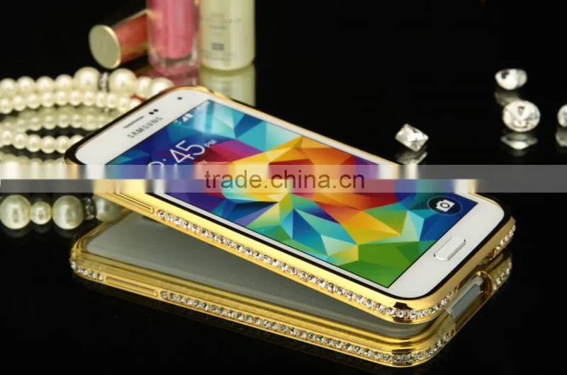 Diamond Slim Metal Aluminum Bumper Buckle Case for Samsung Galaxy S5