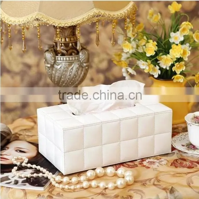 leather facial tissue box
