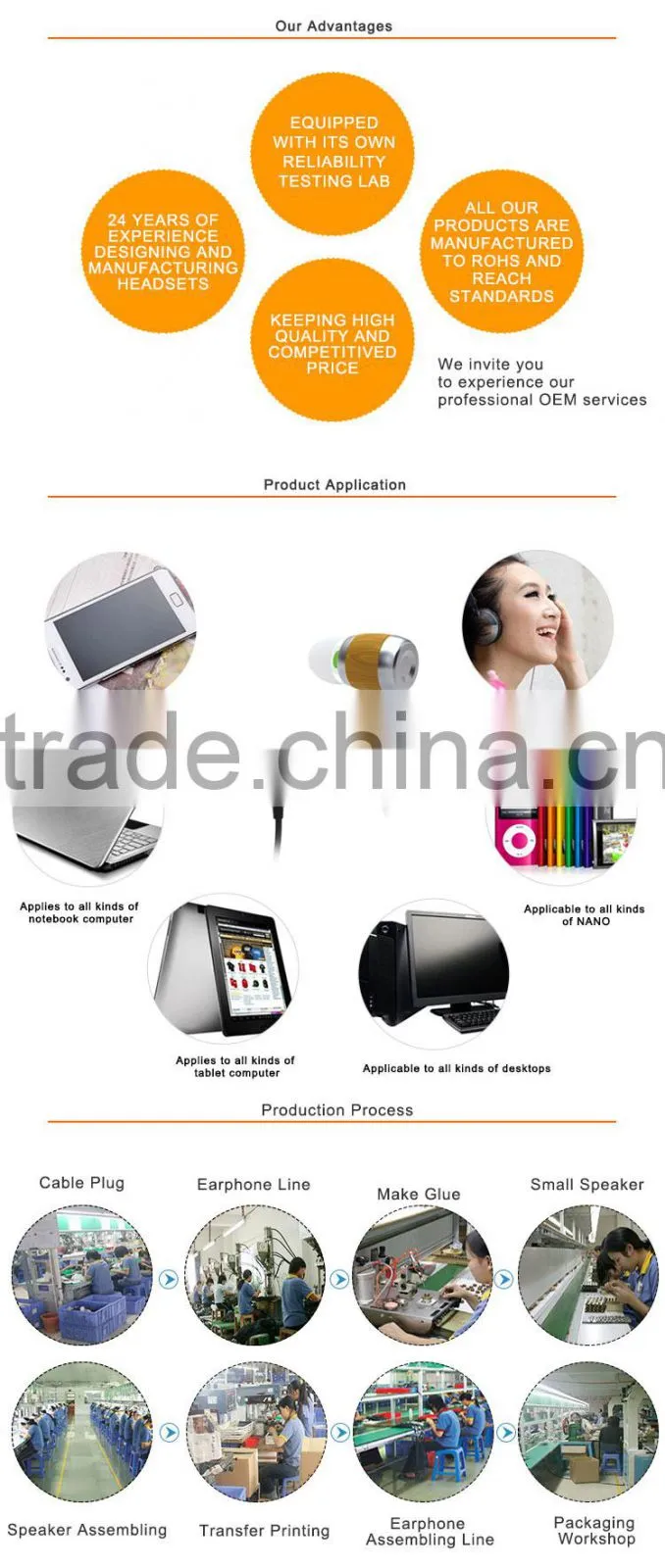 shinny color earphone factory