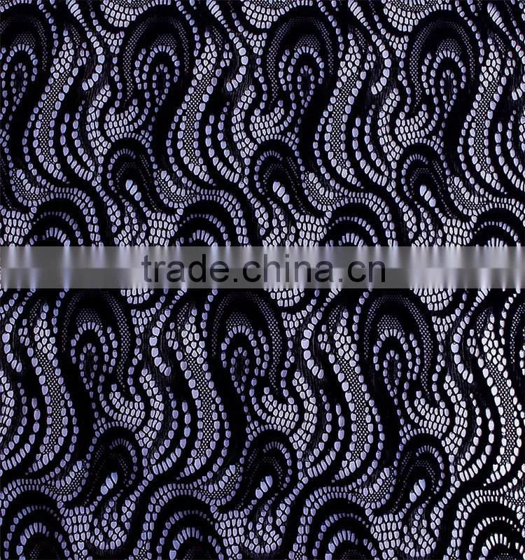 heavy black cord lace fabric