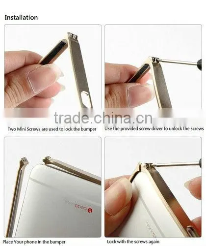 New Ultra Thin 0.7mm Aluminum Alloy Bumper Mobile Phone Case Cover Fits For HTC ONE M7