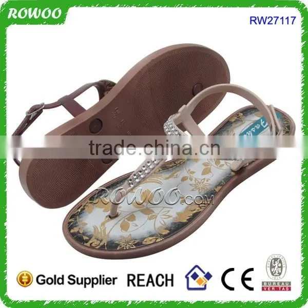 2016 Hot sale PVC comfort ladies slippers shoes and sandals