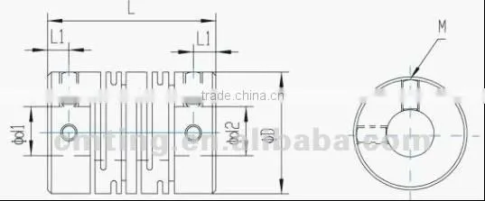 Aluminum parallel-type coupling encoder coupling