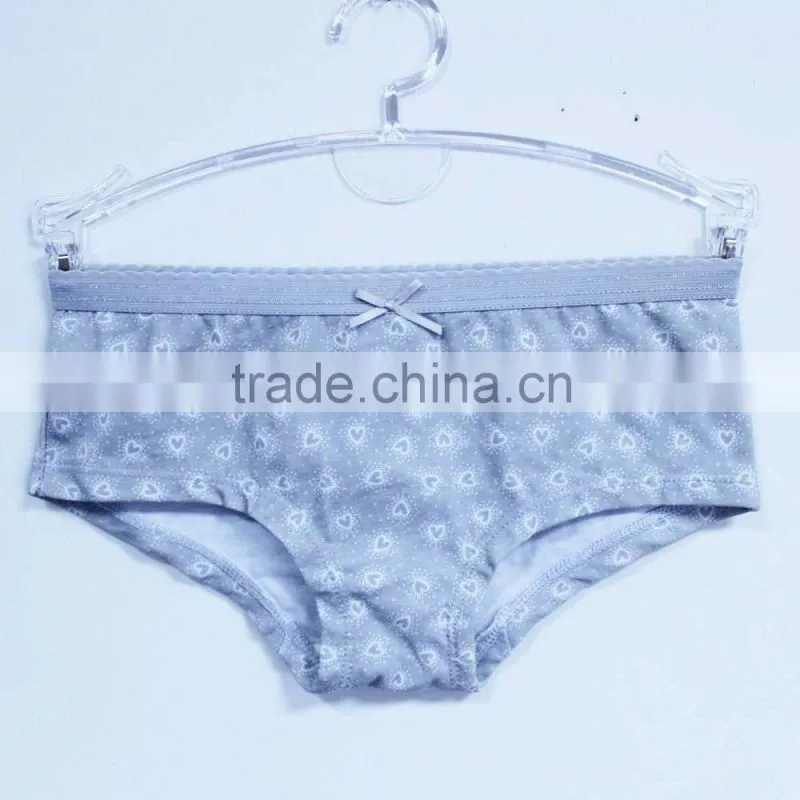 China children's underwear factory nice design love printing girls panties