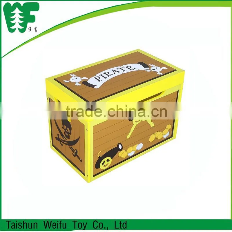 Multipurpose painting wooden drawer toy storage box with lid