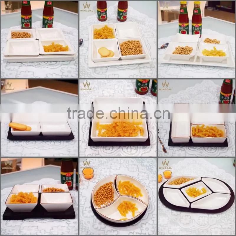 4 pieces porcelain serving ware