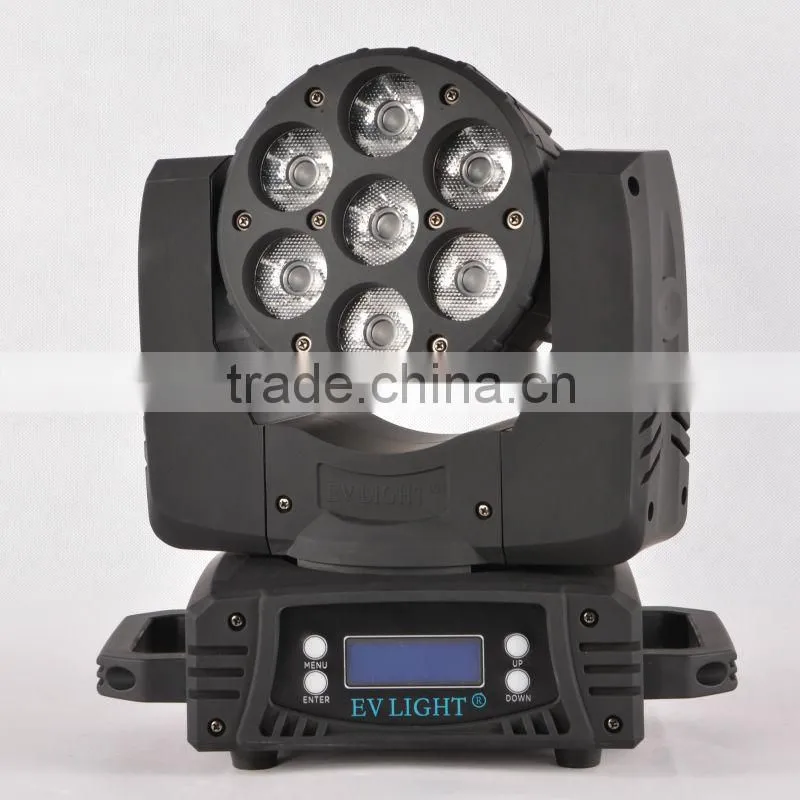 High quality china products RGBW 4-in-1 7pcs 15W led beam moving head