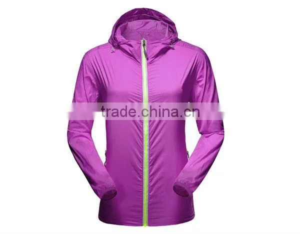 Womens waterproof hooded windbreaker