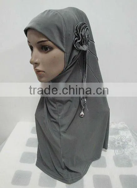 H070 latest muslim hijab with flower