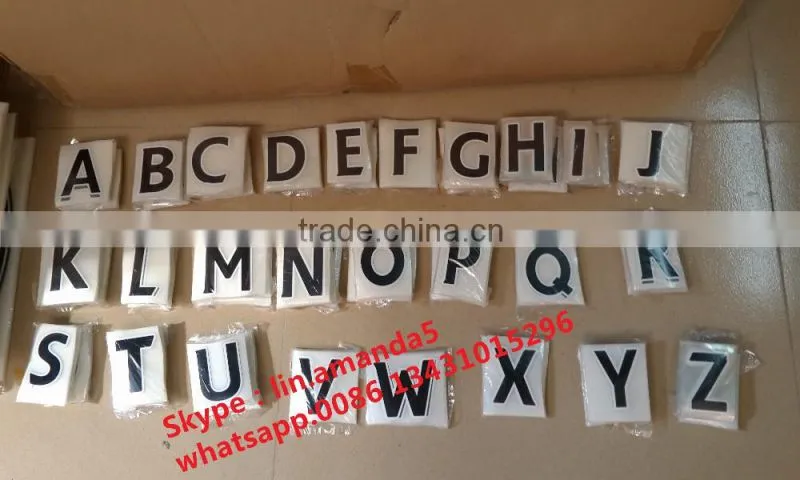 Jersey numbers and letters for t-shirt