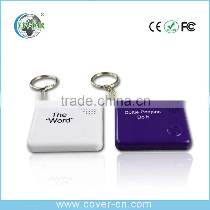 Custom talking key chainr,voice recorder key chain sound keyring promotion gift