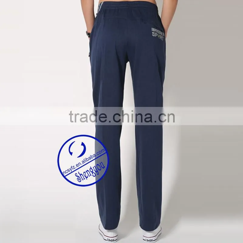 Custom High Quality 100%Cotton Slim Jogger Sweat Pants For Men