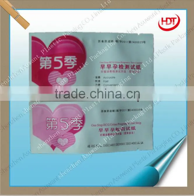 small aluminium foil packaging bag for pregancy test paper