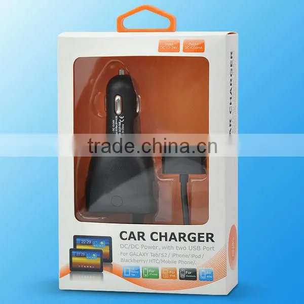 Phone accessories dual usb car charger with cables Manufacture in China