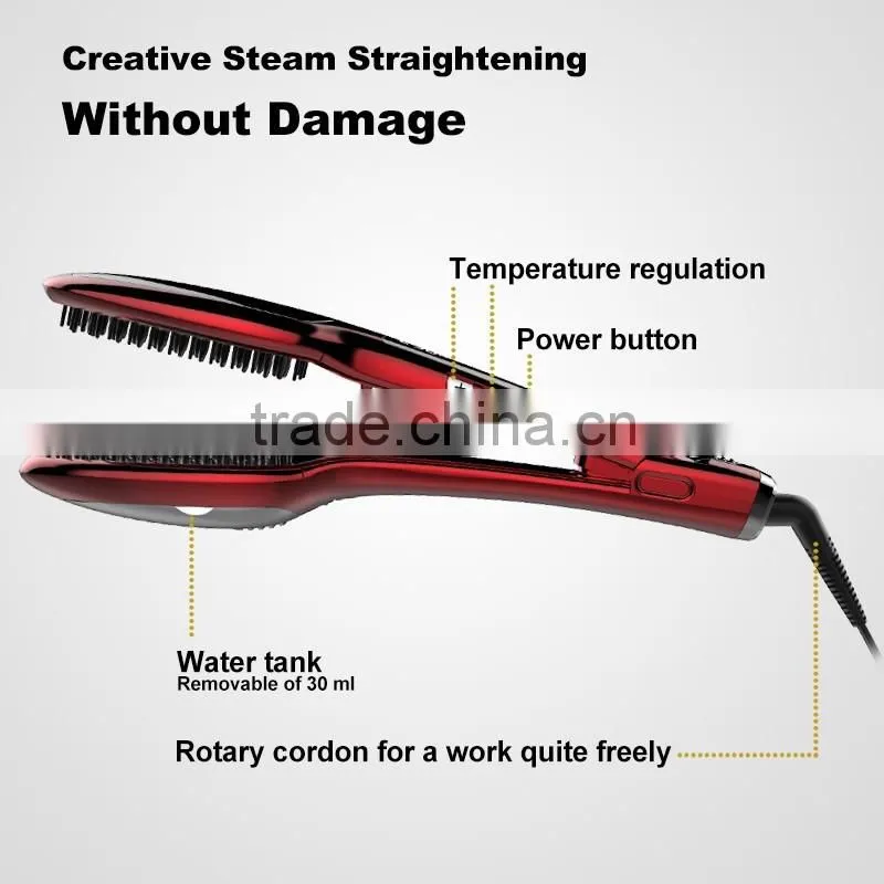 New Arrival Professional Electric Hot Air Brush Digital LCD Brush Steam Hair Straightener