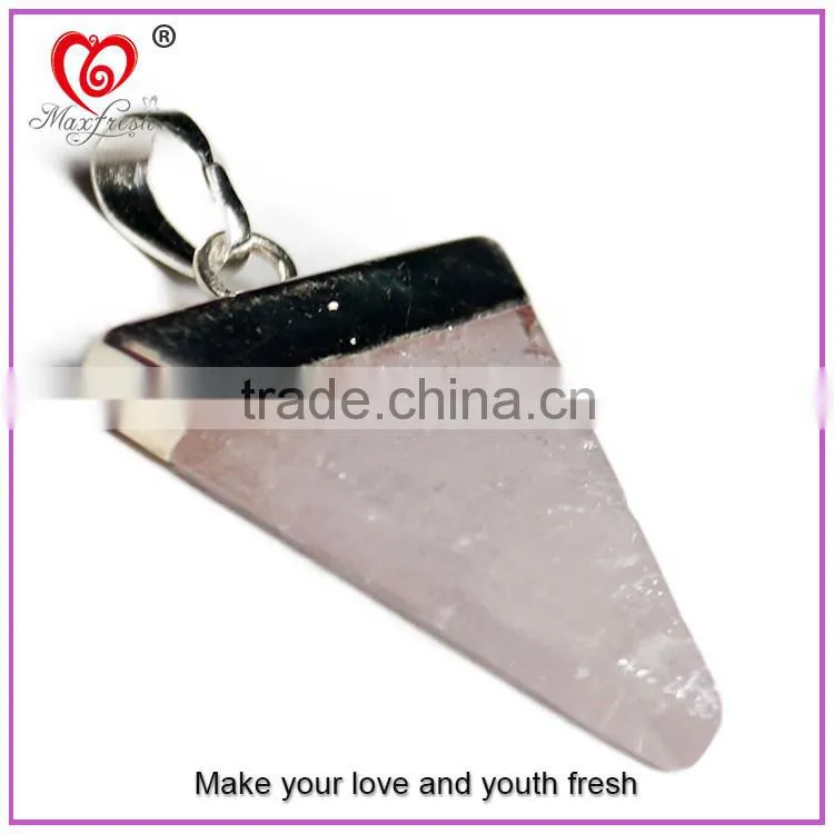 Natural Quartz Different Kinds Crystal Point Pendant for Necklace Natural Crystal Stone Pendant Design Mixed Triangle Stone