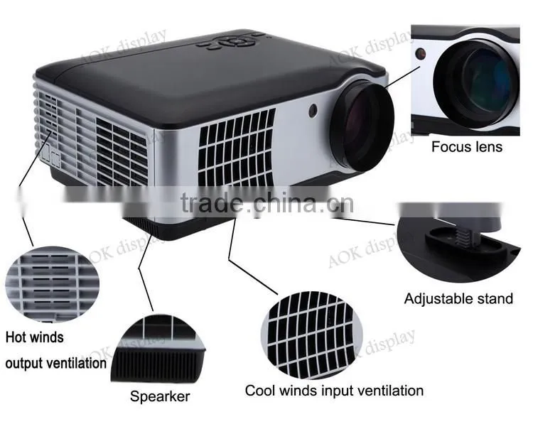 HD 1080p Home Office LED Projector LCD Multimedia Video System 4200 Lumens For Home Cinema Theater Games Education Business