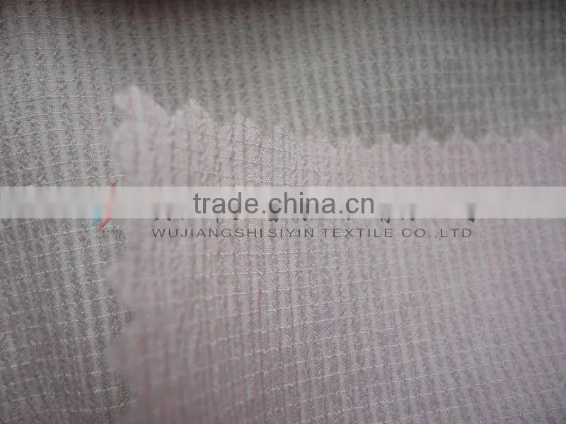 400T/0.15 pink elastic nylon taffeta plaid fabric