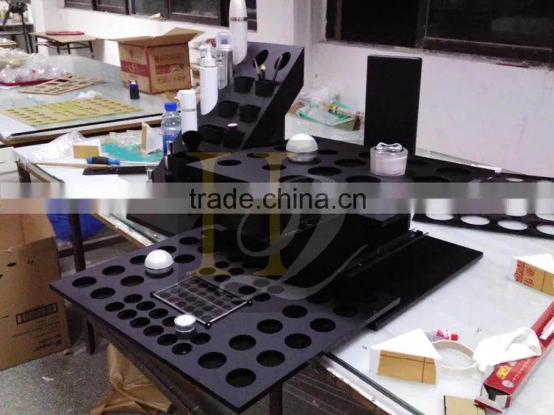 large capacity acrylic cosmetic display stand/combined makeup display holder