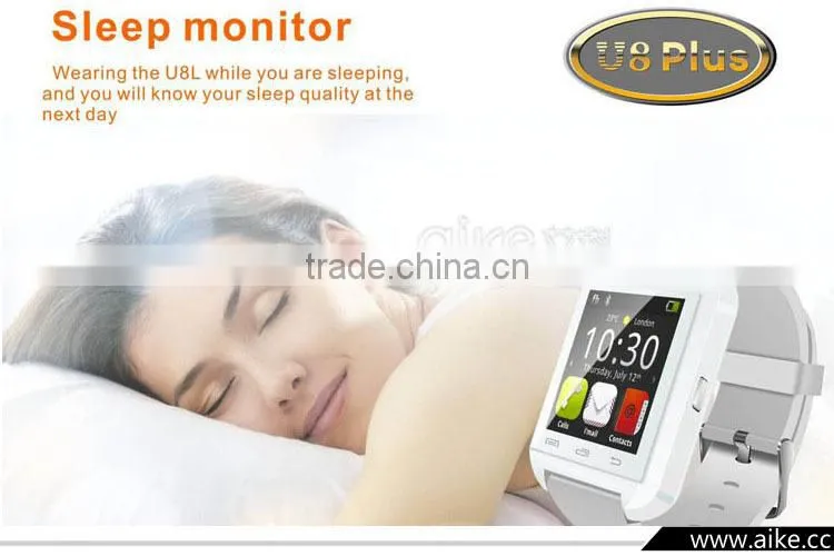 2016 New Bluetooth Smart Watch U8 Plus U Watch for Samsung S4 HTC LG Huawei Android Phone Smartphone Sync Call Remote shutter