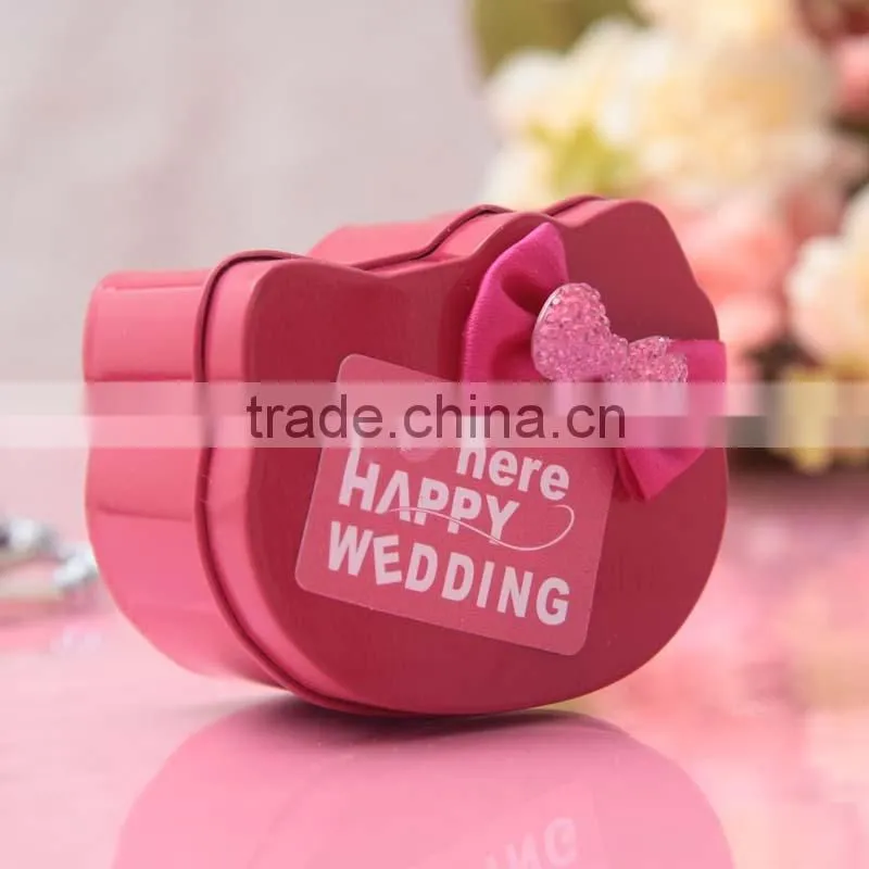 Fancy handmade "Hello Ketty" wedding invitation gift candy box