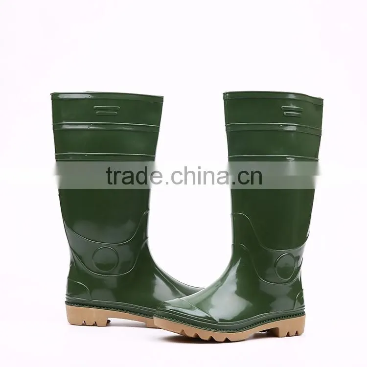 Wholesale pure design waterproof pvc rain boots, cheap plastic pvc rain boots