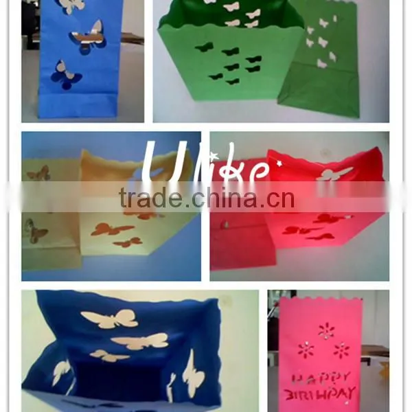 fireproof paper candle bags Printed luminary candle bags