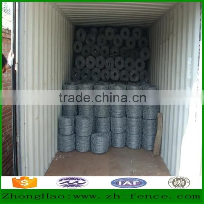 Hot dipped galvanized PVC coated high quality Barbed Wire Fence