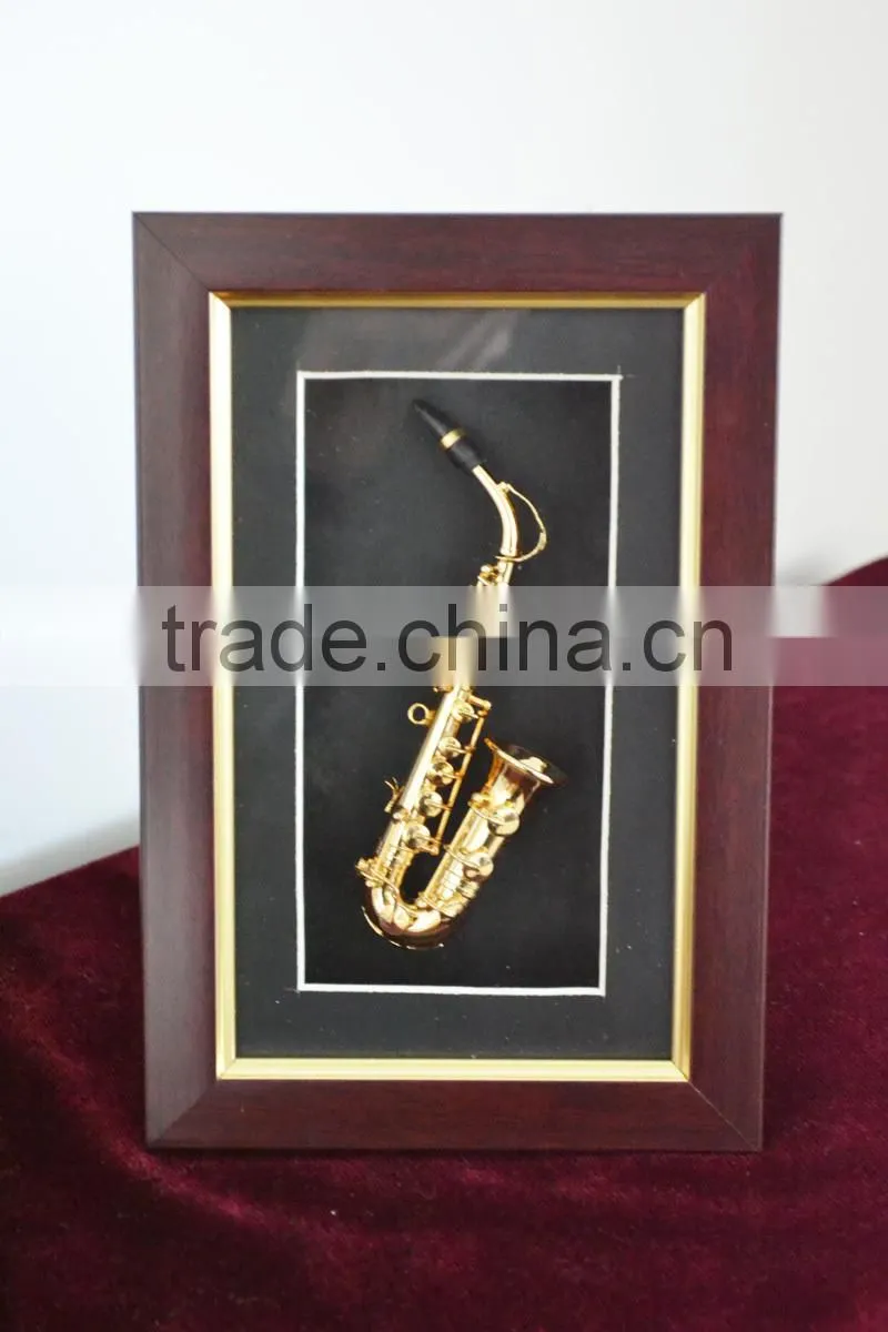 music gifts Cabinet Wood Box Saxophone Model Frame