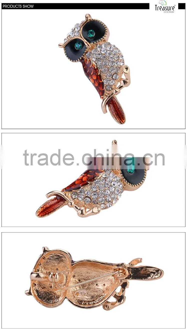 2015 new products New model with high quality artificial eagle brooch, rhinestone brooch wholesale body jewelry
