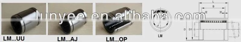 Textile printer machine sliding linear bearing