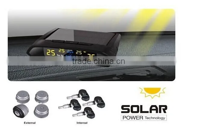 Solar Power tpms, hot selling solar charging Tire Pressure Monitoring System