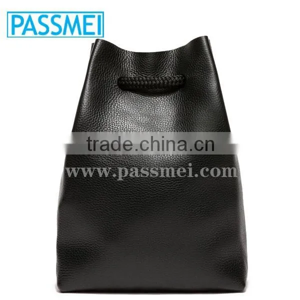 Handmade Genuine leather Backpack in Black