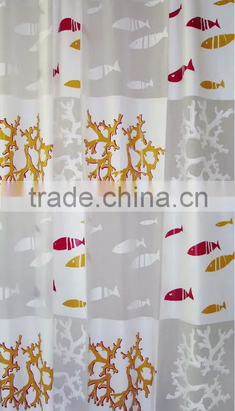 flower printed EVA shower curtain, good quality,180*180cm, soft feeling
