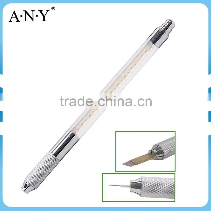 ANY New Arrival Acrylic Handle Pearl Permanent Eyebrow Pencil Microblading Pen Tool Tattoo Machine Pen