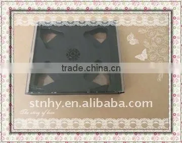23mm black tray clear 5-6disk CD case