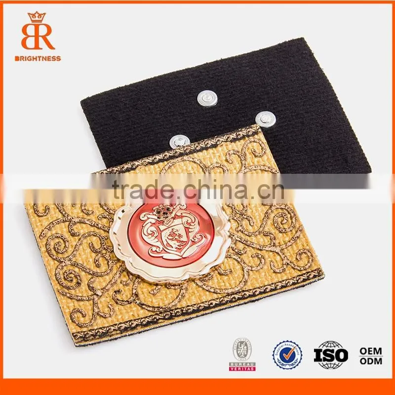 Embossed leather patches pu labels for jeans china
