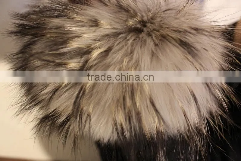 Fluffy Design Dyed Color Raccoon Fur Wrist Warmers Imitated Silver Fox Fur Sleeves Cuff Could Custom