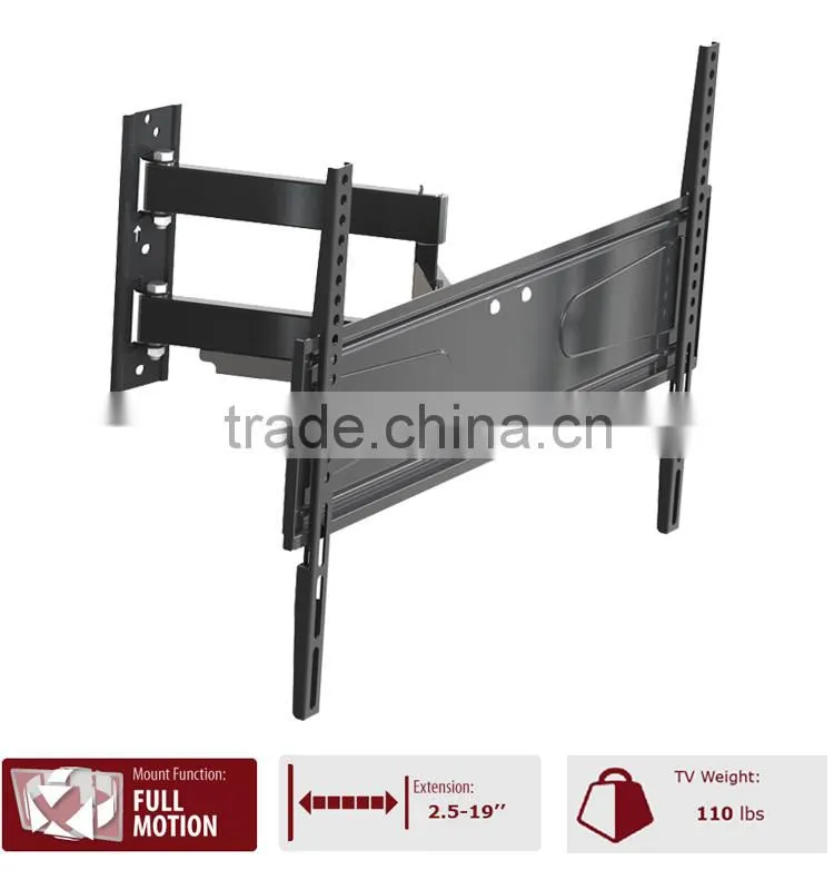 Large full motion heavy duty telescoping LCD led TV wall mount bracket for 37 ~ 70 inch