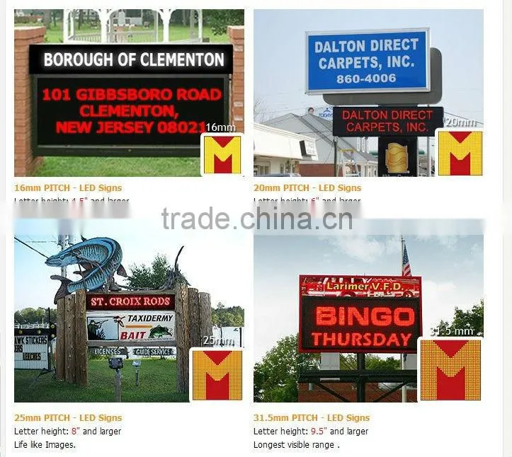 Asram 32X128pixel P7.62mm red green indoor dot matrix led message display sign with scrolling moving text