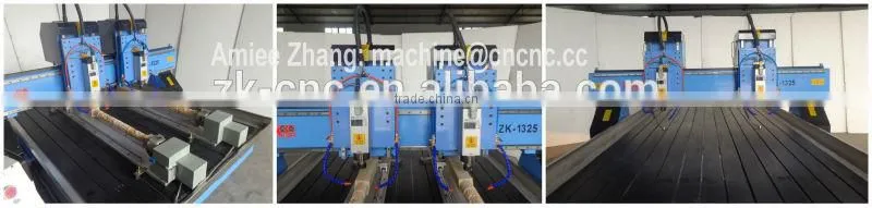2 Heads 2 Rotary Axis Flat Cylinder Engraving Machine CNC Router DSP A18 4 Axis System ZK-1325
