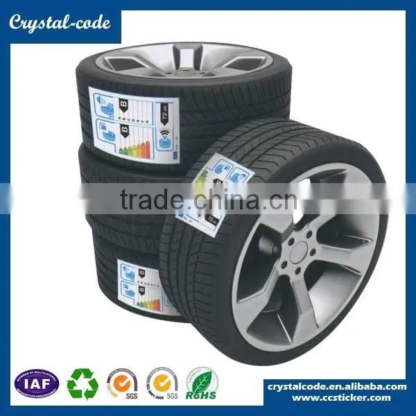 Good quality printing custom adhesive tyre sticker