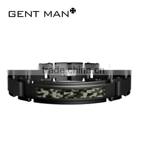 hot selling wholesale price cheap camo design unique jewelry man bracelet