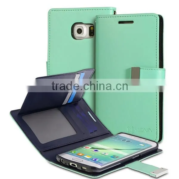 C&T Canvas Diary Denim Material Wallet Case Stand Flip Cover TPU Casing for Samsung Galaxy Note 7