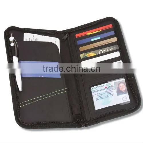 Colorplay Leather Passport Wallet