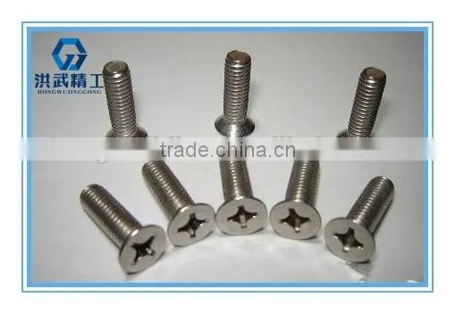 Cross recessed mushroom head screws