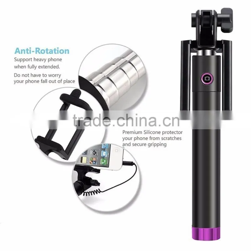 wired mini pocket selfie stick