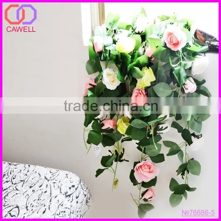 artificial rose vines white