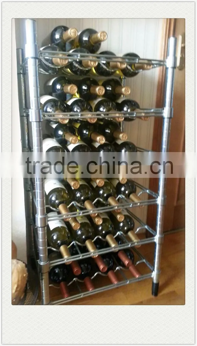 Customized Chrome plated metal wine rack